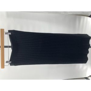 Quince Black Ribbed Knit Maxi Skirt
